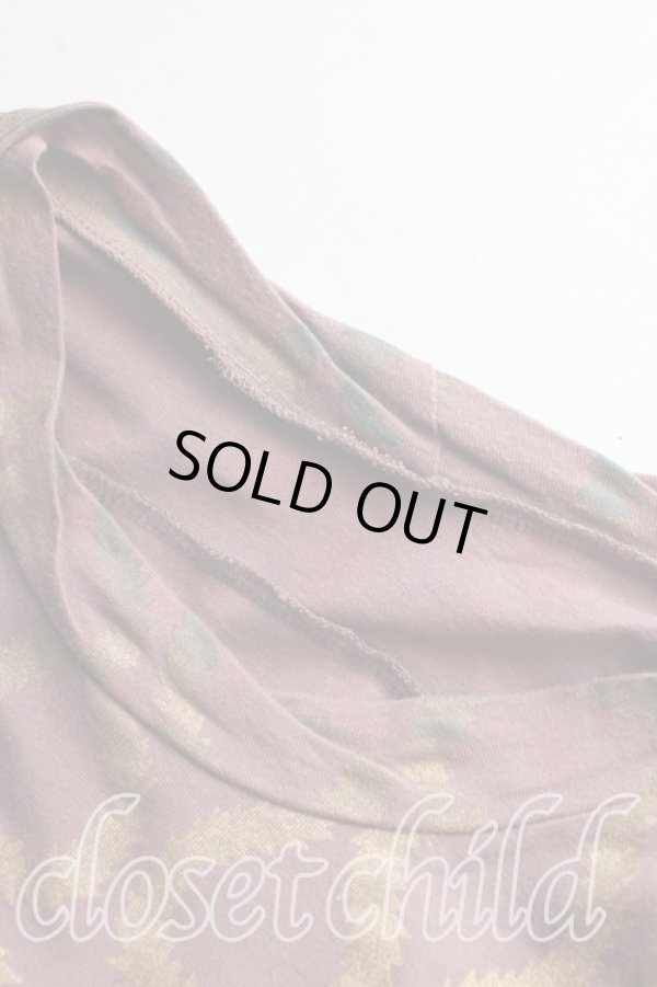 画像5: Worlds End 中古 / スクイグルカットソー OS 茶×ゴールド  H-25-09-07-023-to-IN-ZH (5)