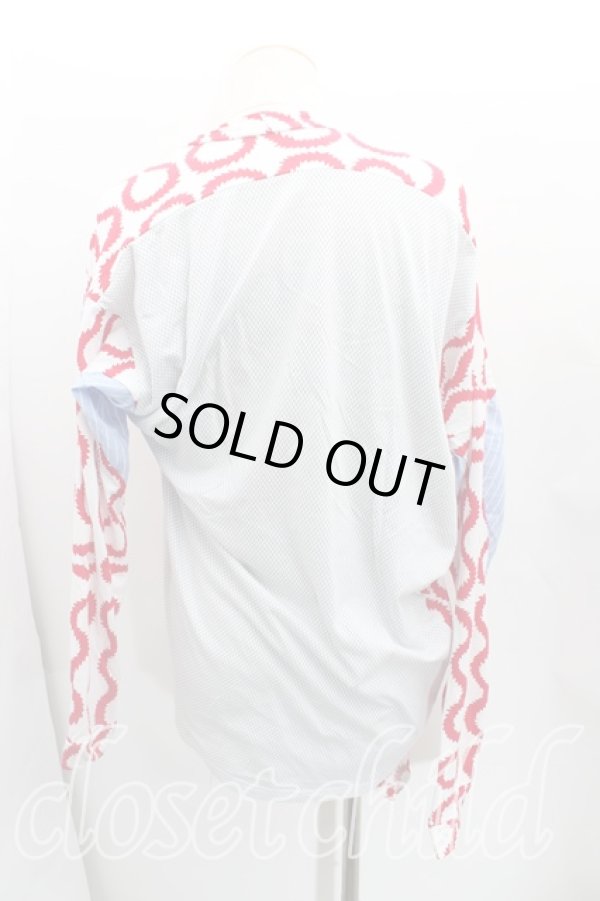 画像2: Worlds End 中古 / スクイグルカットソー OS 白×赤  H-25-09-07-024-to-IN-ZH (2)