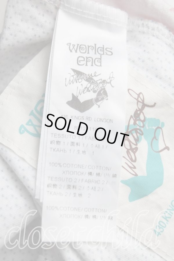 画像4: Worlds End 中古 / スクイグルカットソー OS 白×赤  H-25-09-07-024-to-IN-ZH (4)