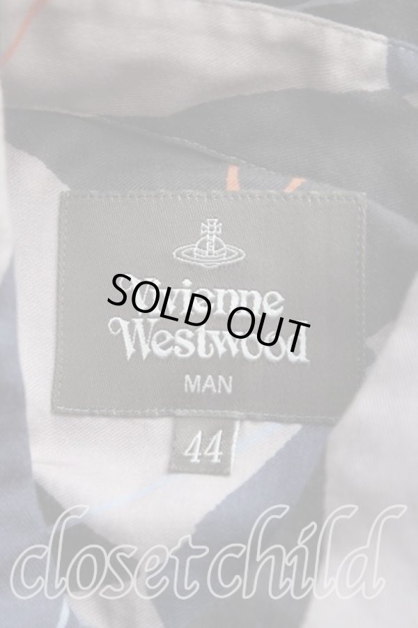 画像3: ヴィヴィアンウエストウッド MAN 中古 / ハーレークインシャツ 44（メンズS） 紫  H-25-09-07-033-bl-OD-ZH (3)