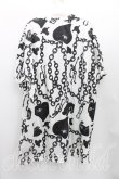 画像2: ヴィヴィアンウエストウッド 中古 / ハートチェーンオーバーサイズTシャツ S 白ｘ黒  H-25-09-07-034-ts-OD-ZH (2)