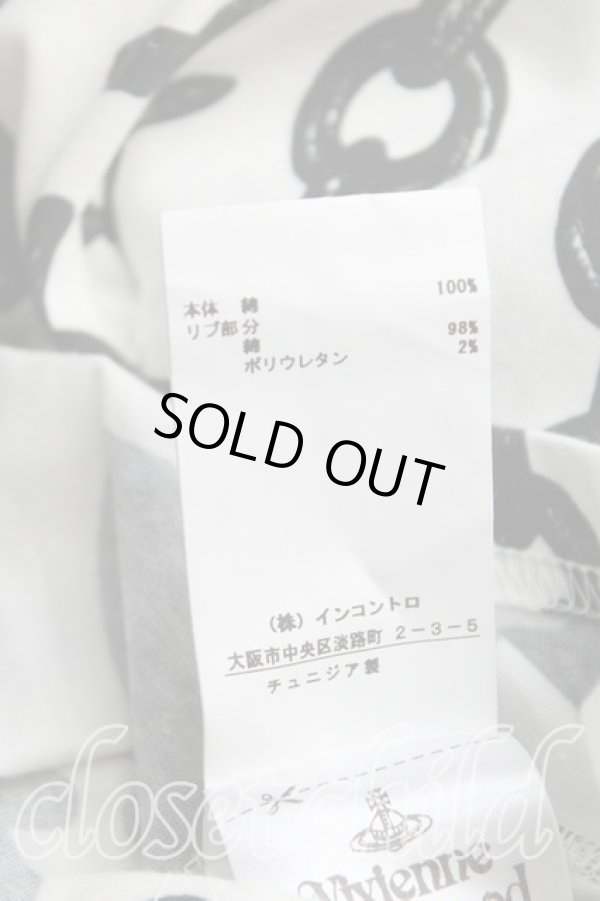 画像5: ヴィヴィアンウエストウッド 中古 / ハートチェーンオーバーサイズTシャツ S 白ｘ黒  H-25-09-07-034-ts-OD-ZH (5)