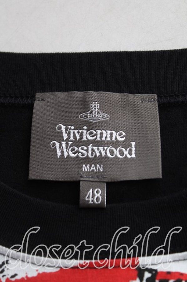画像3: ヴィヴィアンウエストウッド MAN 中古 / ラビッシュ柄Tシャツ 48（メンズL） 黒  H-25-09-07-040-ts-OD-ZH (3)