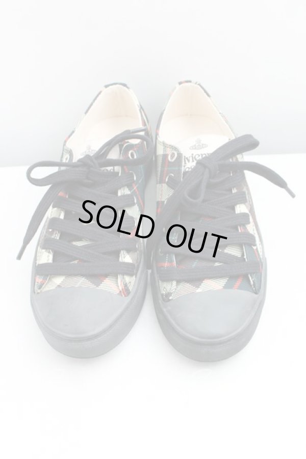 画像2: ヴィヴィアンウエストウッド 中古 / PLIMSOLL LOW TOPスニーカー 36（23cm） 緑  H-25-09-07-063-sh-OD-ZH (2)