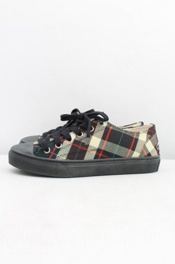 画像3: ヴィヴィアンウエストウッド 中古 / PLIMSOLL LOW TOPスニーカー 36（23cm） 緑  H-25-09-07-063-sh-OD-ZH (3)
