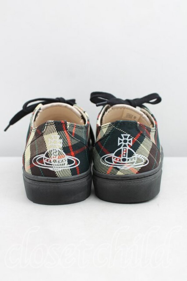 画像4: ヴィヴィアンウエストウッド 中古 / PLIMSOLL LOW TOPスニーカー 36（23cm） 緑  H-25-09-07-063-sh-OD-ZH (4)