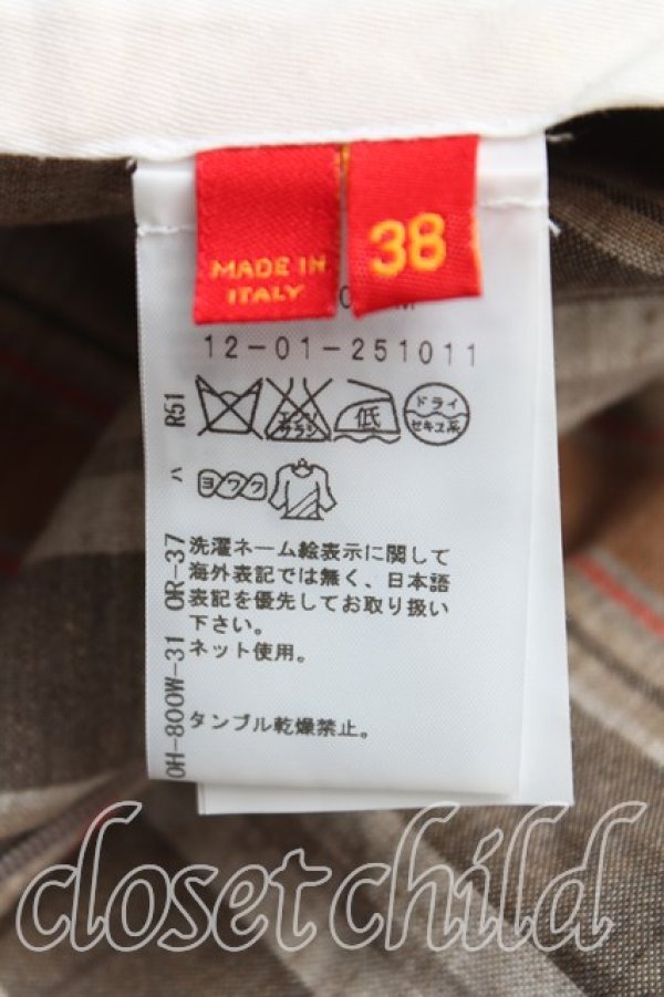 画像4: ヴィヴィアンウエストウッド 中古 / ストライプクリニキュールスカート 38(7号) 茶  H-25-09-07-008-sk-IN-ZH (4)