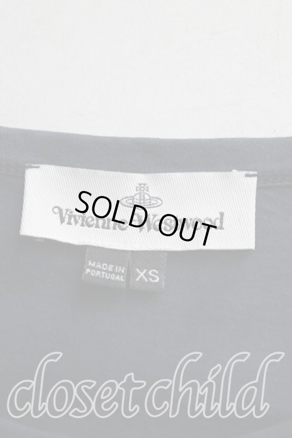 画像3: ヴィヴィアンウエストウッド 中古 / カラーオーブ刺繍Tシャツ XS 紺  H-25-09-07-015-ts-IN-ZH (3)