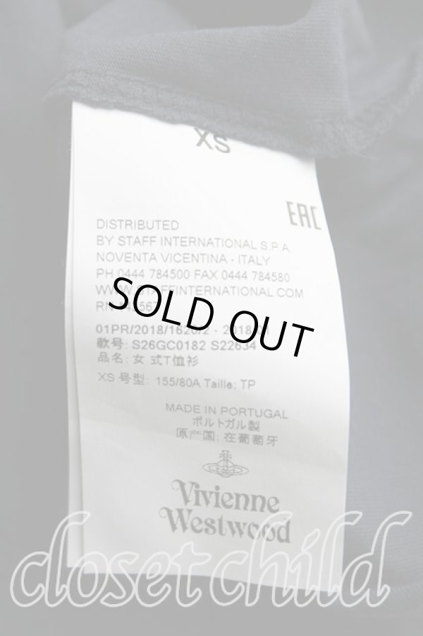 画像4: ヴィヴィアンウエストウッド 中古 / カラーオーブ刺繍Tシャツ XS 紺  H-25-09-07-015-ts-IN-ZH (4)