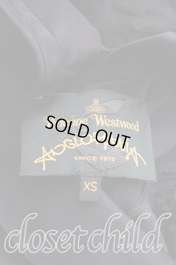 画像3: ANGLOMANIA 中古 / ウエストベルトロングドレス XS 紺  H-25-09-07-002-op-IN-ZH (3)