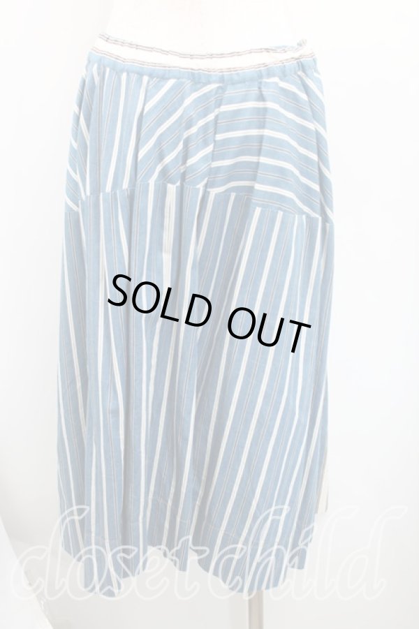 画像2: ヴィヴィアンウエストウッド 中古 / ランダムストライプスカート 00(ワンサイズ) 青  H-25-09-14-025-sk-OD-ZH (2)