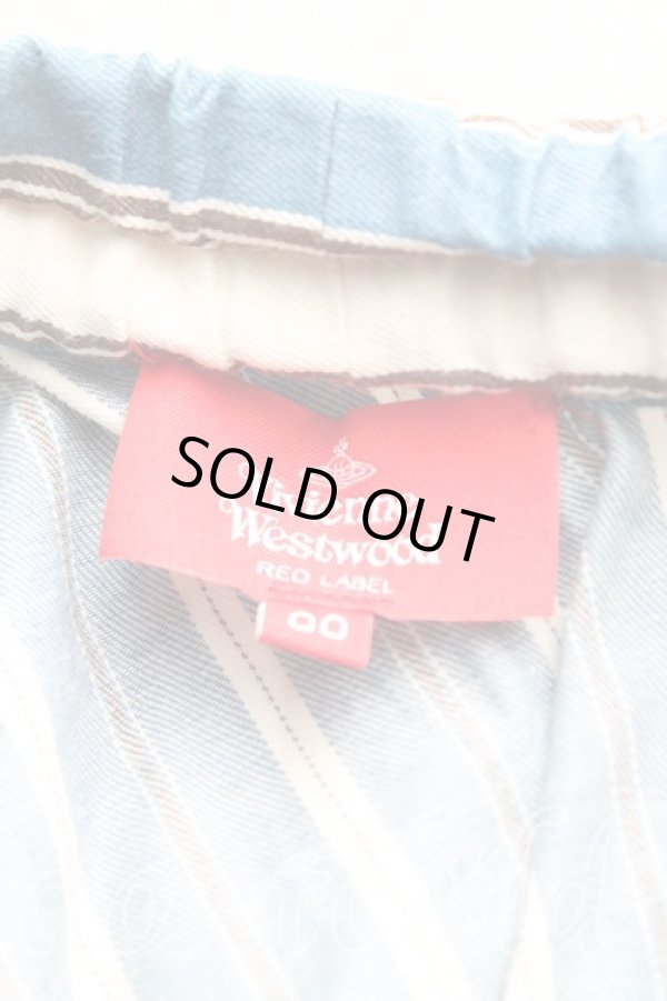 画像3: ヴィヴィアンウエストウッド 中古 / ランダムストライプスカート 00(ワンサイズ) 青  H-25-09-14-025-sk-OD-ZH (3)