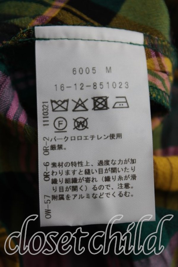 画像4: ヴィヴィアンウエストウッド 中古 / タータンチェックギャザーシャツ 00(ワンサイズ) 緑x黄色  H-25-09-14-003-bl-OD-ZH (4)