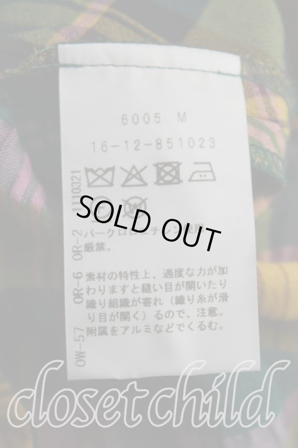 画像4: ヴィヴィアンウエストウッド 中古 / タータンチェックギャザーシャツ 00（ワンサイズ） 緑ｘ黄色  H-25-09-14-003-bl-OD-ZH (4)