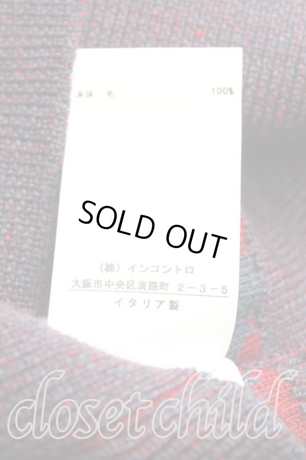 画像5: ヴィヴィアンウエストウッド 中古 / LADY ラウンドネックカーディガン S 紺x赤  H-25-09-14-037-to-OD-ZH (5)