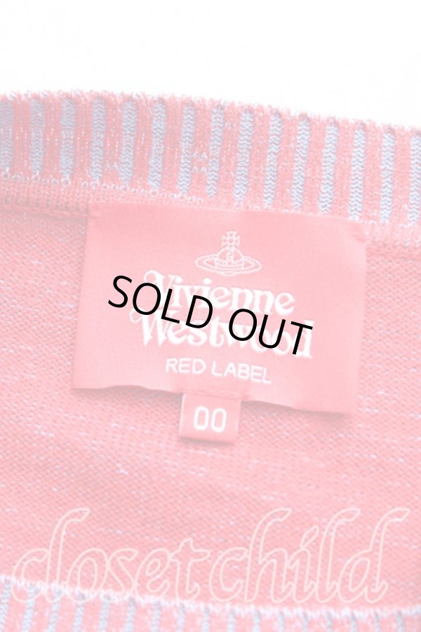 画像3: ヴィヴィアンウエストウッド 中古 / マティスハートオーバーサイズジャガードニット 00(ワンサイズ) 青x赤  H-25-09-14-040-to-OD-ZH (3)