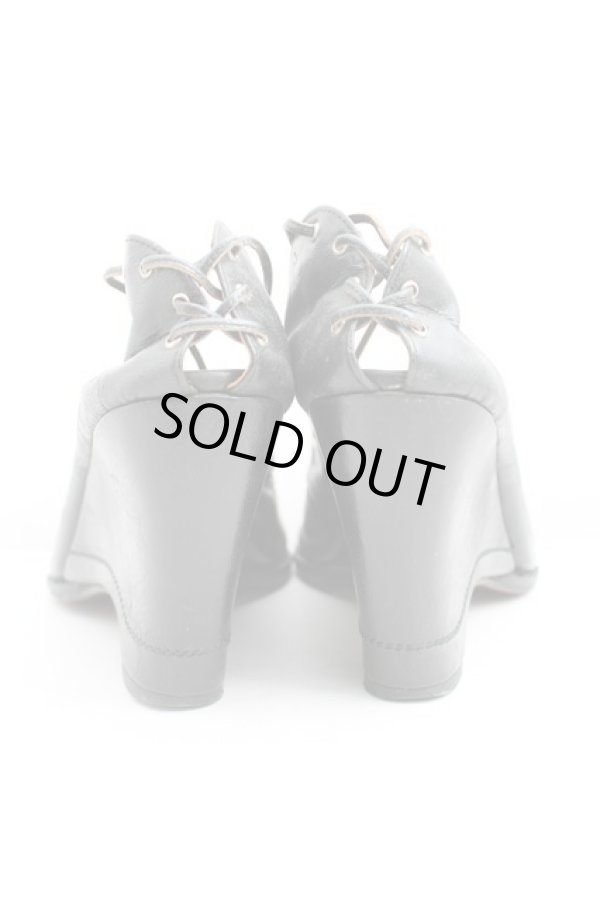 画像4: ヴィヴィアンウエストウッド 中古 / レザーレースアップサンダル 36(23.0cm) 黒  H-25-09-14-054-sh-IN-ZH (4)