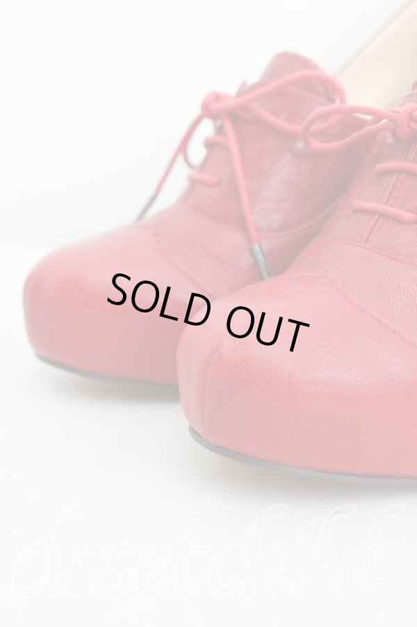 画像6: ヴィヴィアンウエストウッド 中古 / レースアップシューズ 38(24cm) 赤  H-25-09-14-055-sh-OD-ZH (6)