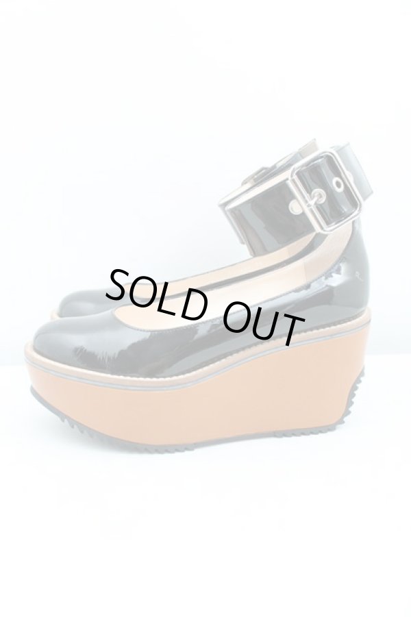 画像3: ヴィヴィアンウエストウッド 中古 / エナメルアンクルストラップシューズ 39(24.5cm) 黒  H-25-09-14-059-sh-IN-ZH (3)