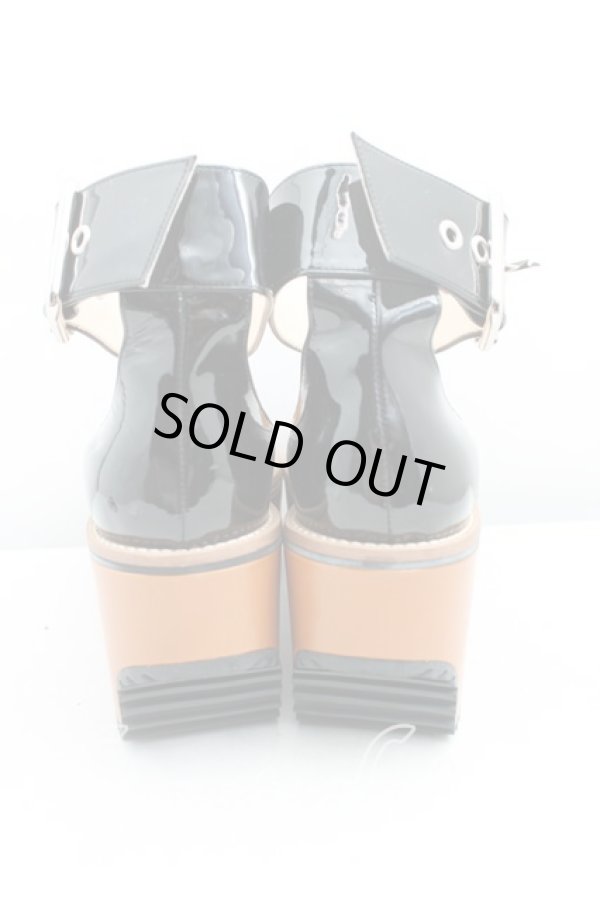 画像4: ヴィヴィアンウエストウッド 中古 / エナメルアンクルストラップシューズ 39(24.5cm) 黒  H-25-09-14-059-sh-IN-ZH (4)