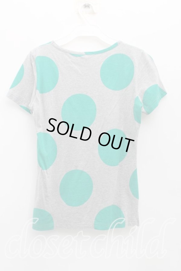 画像2: ヴィヴィアンウエストウッド 中古 / エッセンシャルオーブスポット柄Tシャツ 2(9号) 灰  H-25-09-14-008-ts-OD-ZH (2)