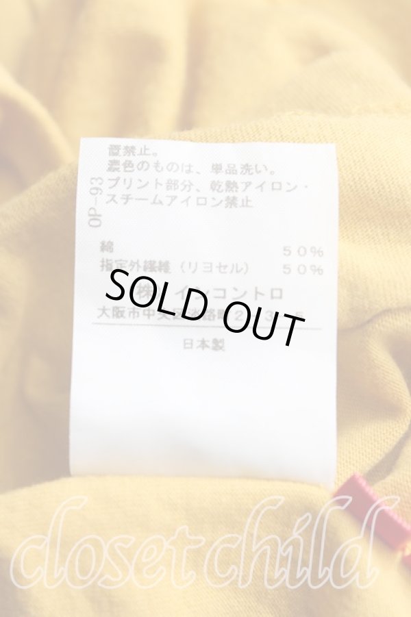 画像5: ヴィヴィアンウエストウッド 中古 / キャットptTシャツ 2（9号） マスタード  H-25-09-14-009-ts-OD-ZH (5)