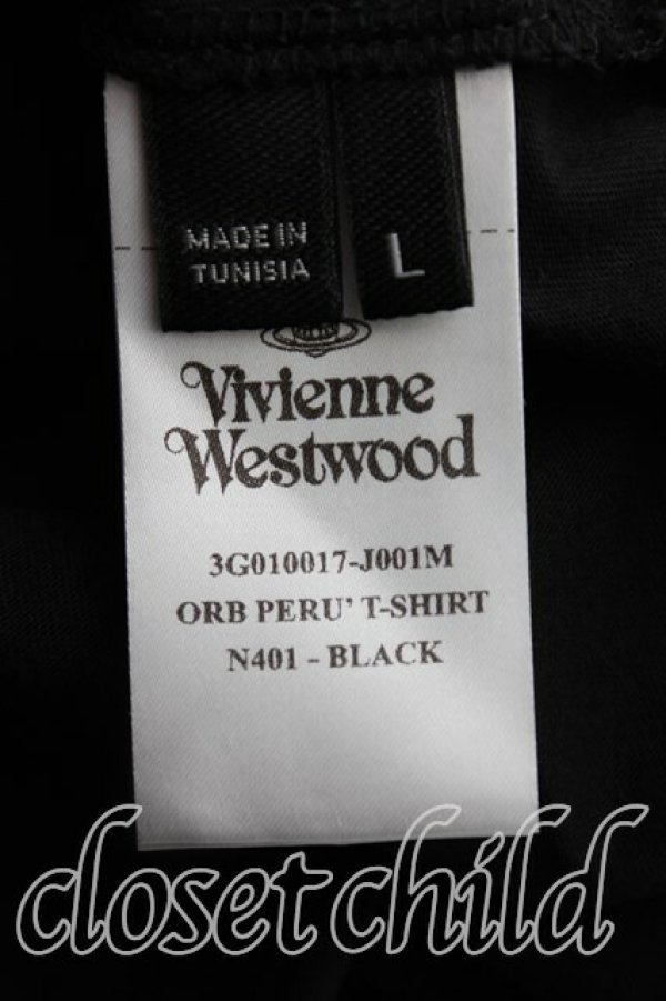 画像4: ヴィヴィアンウエストウッド 中古 / オーブペルーTシャツ L 黒  H-25-09-14-012-ts-OD-ZH (4)