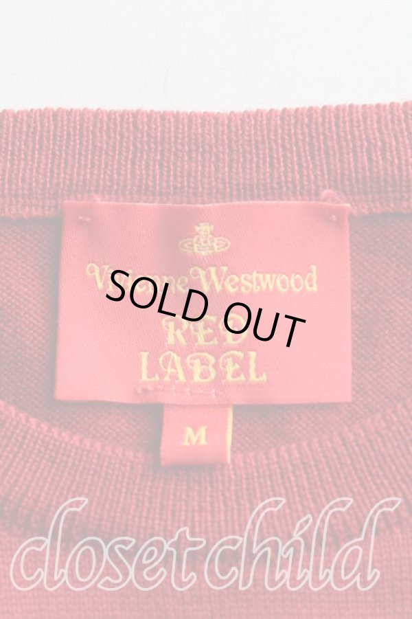 画像3: ヴィヴィアンウエストウッド 中古 / カラーオーブ刺繍半袖ニット M 赤  H-25-09-14-015-to-OD-ZH (3)