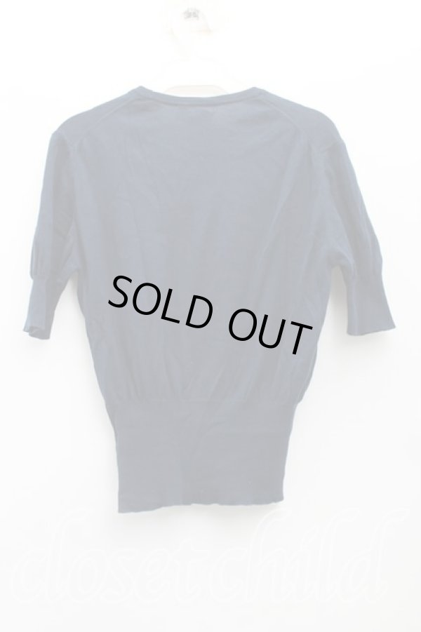 画像2: ヴィヴィアンウエストウッド 中古 / カラーオーブ刺繍サマーニット M 紺  H-25-09-14-016-to-OD-ZH (2)