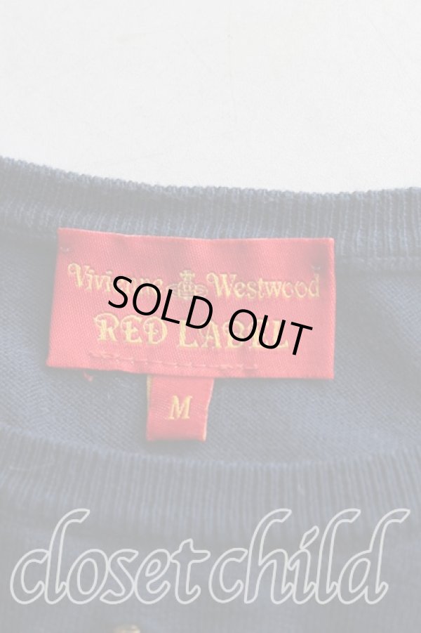 画像3: ヴィヴィアンウエストウッド 中古 / カラーオーブ刺繍サマーニット M 紺  H-25-09-14-016-to-OD-ZH (3)