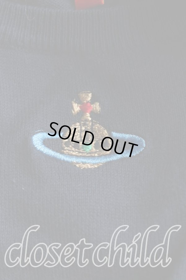 画像6: ヴィヴィアンウエストウッド 中古 / カラーオーブ刺繍サマーニット M 紺  H-25-09-14-016-to-OD-ZH (6)
