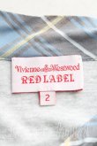 画像3: ヴィヴィアンウエストウッド 中古 / タータンチェック切リ替エ半袖カットソー 2（9号相当） 青ｘ灰  H-25-09-21-023-to-OD-ZH (3)