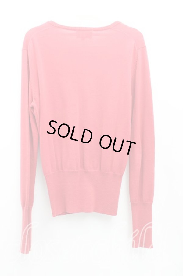 画像2: ヴィヴィアンウエストウッド 中古 / 単色オーブ刺繍カーディガン 2（9号） 赤  H-25-09-21-027-to-OD-ZH (2)