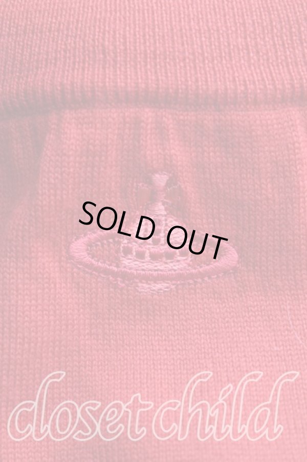 画像6: ヴィヴィアンウエストウッド 中古 / 単色オーブ刺繍ラウンドネックニット 2(9号) 赤  H-25-09-21-029-to-IN-ZH (6)