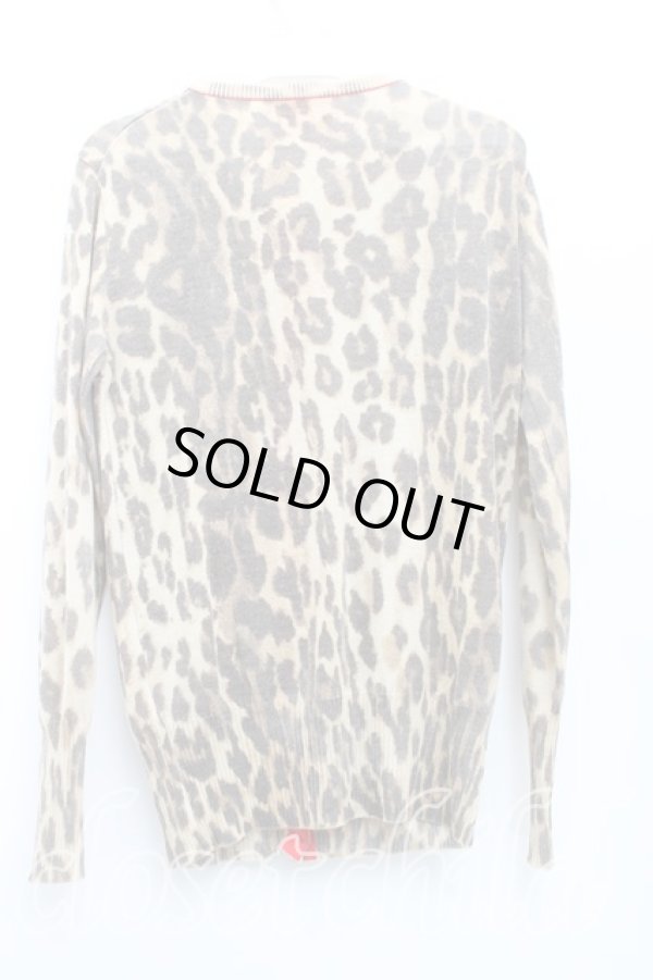 画像2: ヴィヴィアンウエストウッド 中古 / 単色オーブ刺繍レオパード柄カーディガン 2(9号) 茶  H-25-09-21-035-to-IN-ZH (2)