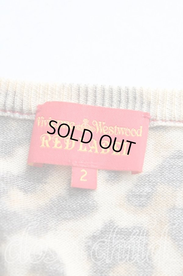 画像3: ヴィヴィアンウエストウッド 中古 / 単色オーブ刺繍レオパード柄カーディガン 2(9号) 茶  H-25-09-21-035-to-IN-ZH (3)