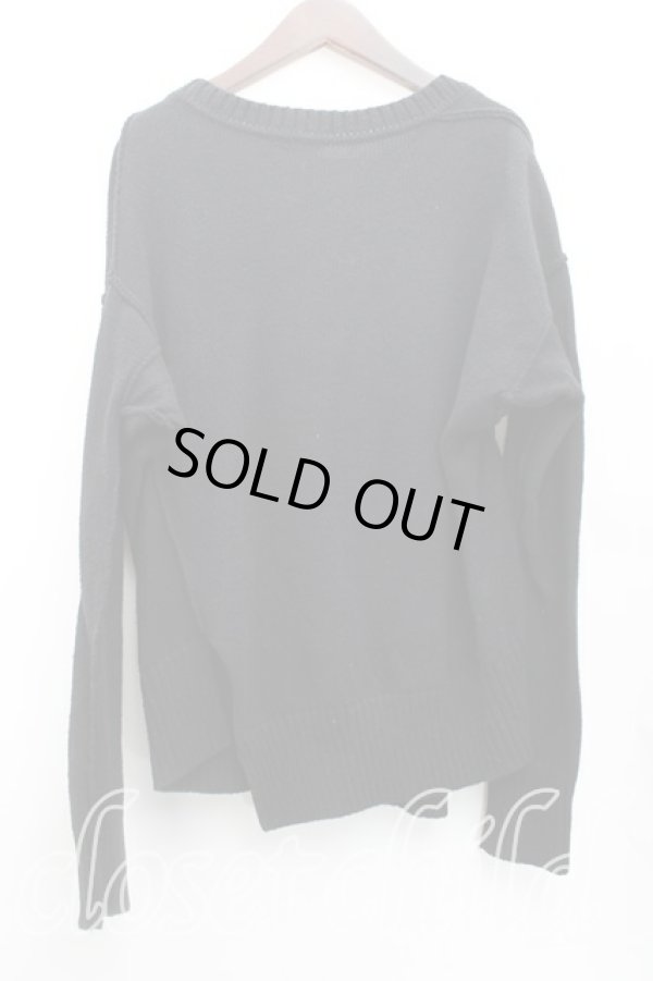 画像2: ヴィヴィアンウエストウッド 中古 / 単色オーブ刺繍ニット 2（9号） 黒  H-25-09-21-036-to-OD-ZH (2)