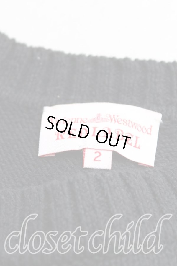 画像3: ヴィヴィアンウエストウッド 中古 / 単色オーブ刺繍ニット 2（9号） 黒  H-25-09-21-036-to-OD-ZH (3)