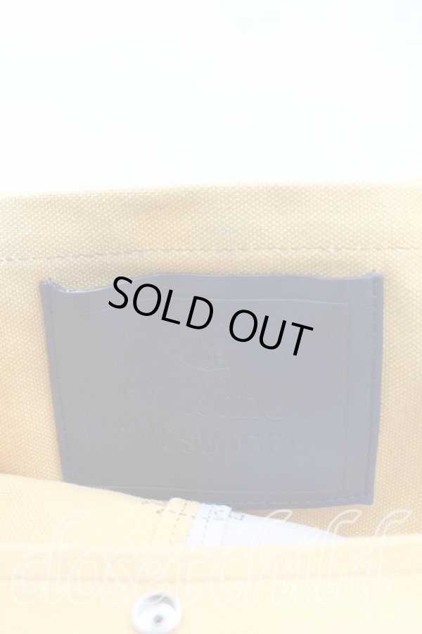 画像4: ヴィヴィアンウエストウッド 中古 / キャンバスハンドバッグ  黄色  H-25-09-21-045-ba-OD-ZH (4)