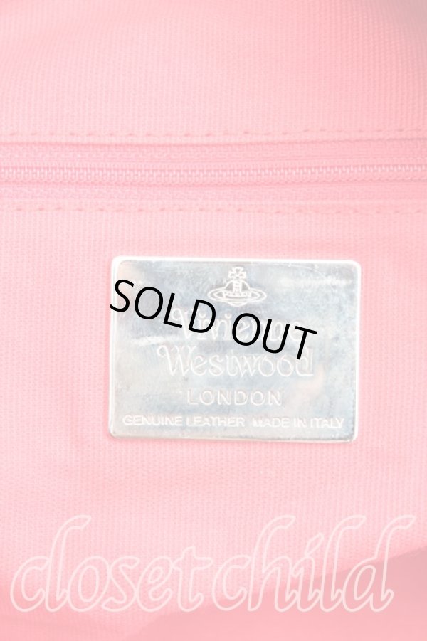 画像4: ヴィヴィアンウエストウッド 中古 / ウィンタータータンショルダーバッグ  赤  H-25-09-21-047-ba-IN-ZH (4)