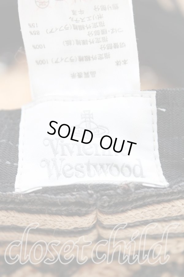 画像4: ヴィヴィアンウエストウッド 中古 / ストローキャスケット  茶  H-25-09-21-055-ha-OD-ZH (4)