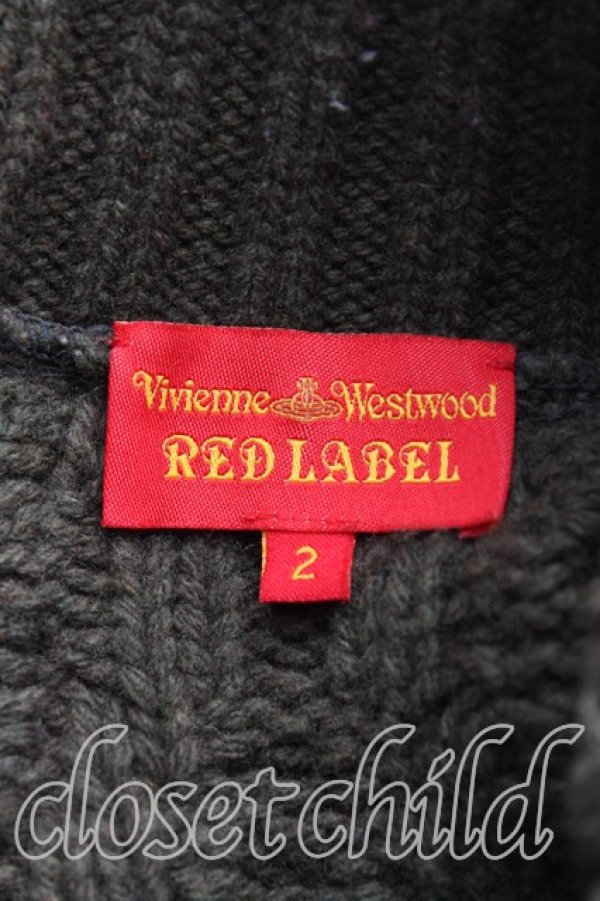 画像3: ヴィヴィアンウエストウッド 中古 / ケーブルニットジャケット 2（9号） カーキ  H-25-09-21-001-jc-OD-ZH (3)