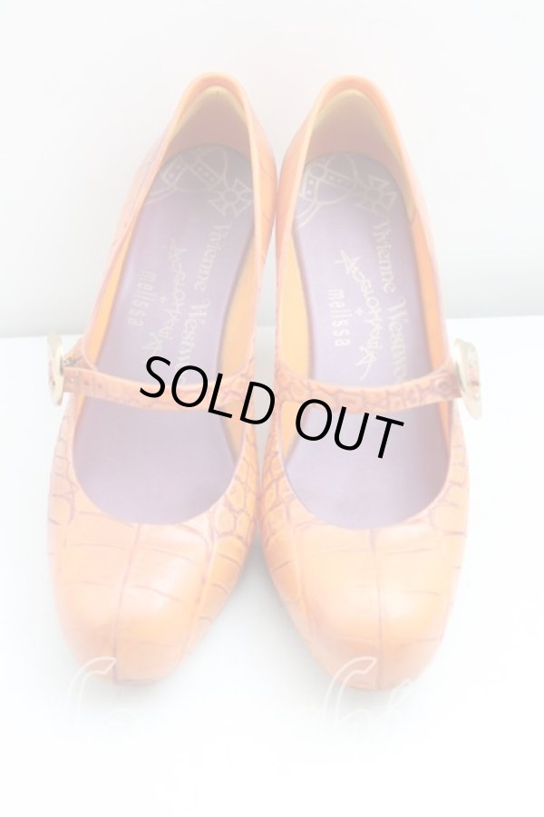 画像2: ヴィヴィアンウエストウッド×Melissa 中古 / ハートバックルウロコシューズ EU37（23.5cm） 茶  H-25-09-21-060-sh-OD-ZH (2)