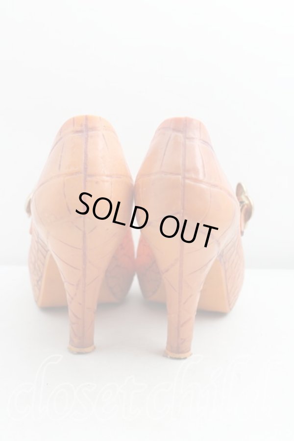 画像4: ヴィヴィアンウエストウッド×Melissa 中古 / ハートバックルウロコシューズ EU37（23.5cm） 茶  H-25-09-21-060-sh-OD-ZH (4)