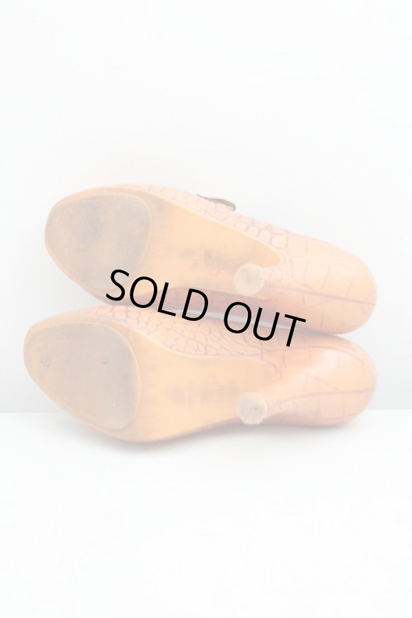 画像5: ヴィヴィアンウエストウッド×Melissa 中古 / ハートバックルウロコシューズ EU37（23.5cm） 茶  H-25-09-21-060-sh-OD-ZH (5)