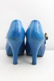 画像4: ヴィヴィアンウエストウッド×Melissa 中古 / ハートバックルクロコシューズ EU38（24cm相当） 青  H-25-09-21-061-sh-OD-ZH (4)