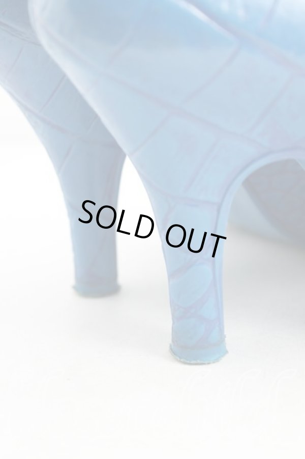 画像6: ヴィヴィアンウエストウッド×Melissa 中古 / ハートバックルクロコシューズ EU38（24cm） 青  H-25-09-21-061-sh-OD-ZH (6)