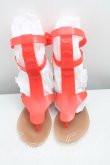 画像2: ヴィヴィアンウエストウッド×Melissa 中古 / グラディエーターシューズ EU38（24cm相当） ピンク  H-25-09-21-062-sh-OD-ZH (2)