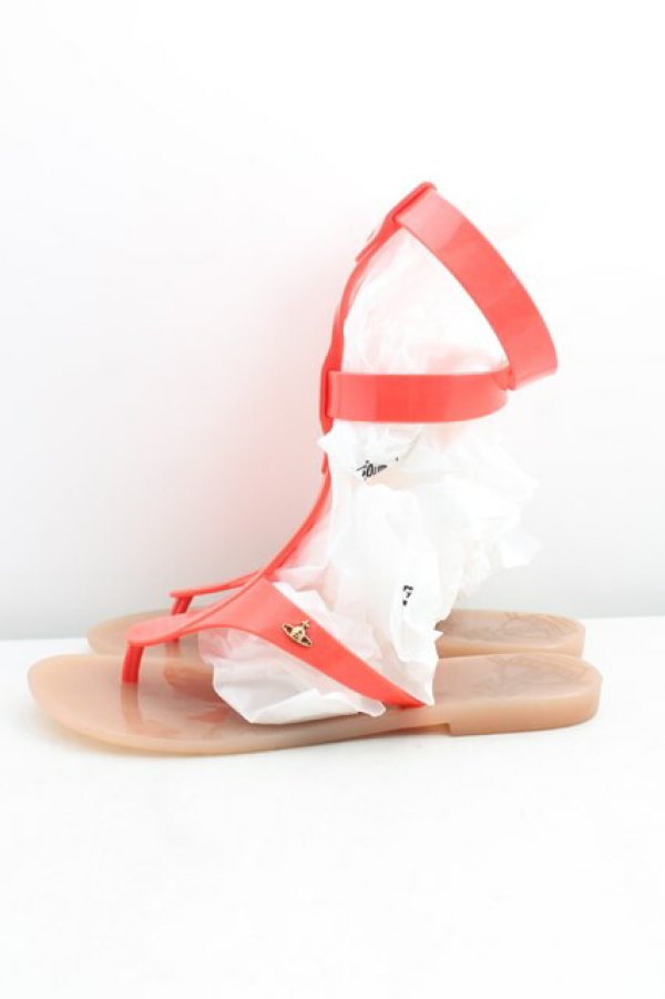 画像3: ヴィヴィアンウエストウッド×Melissa 中古 / グラディエーターシューズ EU38（24cm） ピンク  H-25-09-21-062-sh-OD-ZH (3)