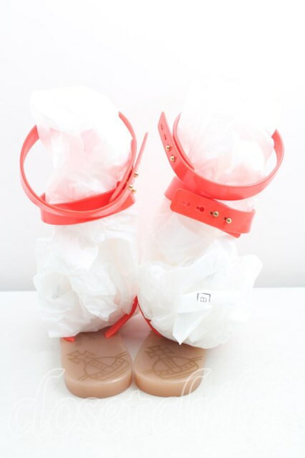 画像4: ヴィヴィアンウエストウッド×Melissa 中古 / グラディエーターシューズ EU38（24cm） ピンク  H-25-09-21-062-sh-OD-ZH (4)